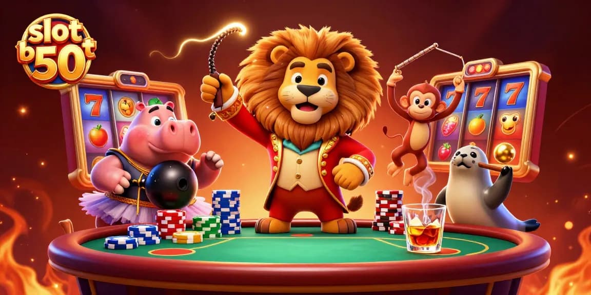 Engage in exhilarating adventures with slot bet 50 amidst vibrant casino characters.