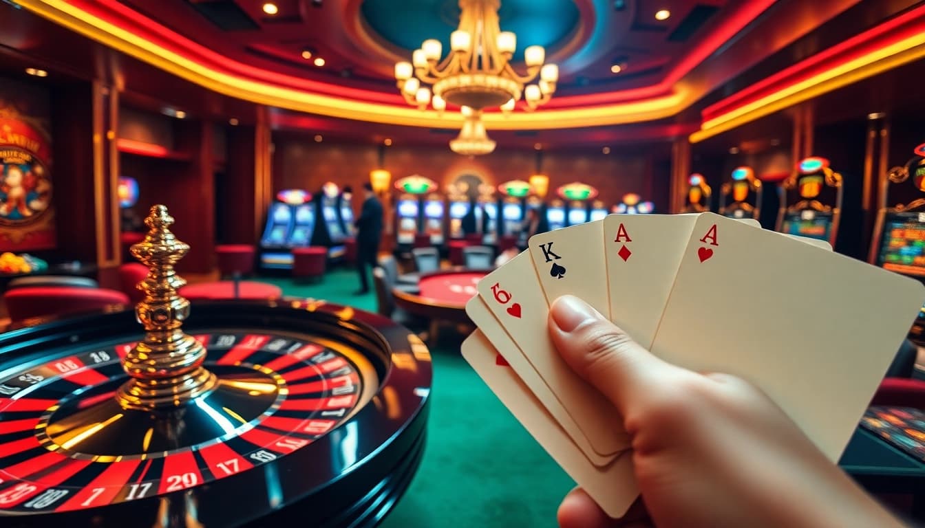 Vivez un gameplay palpitant au meilleur casino en ligne France avec des jetons de poker vibrants et une roulette.