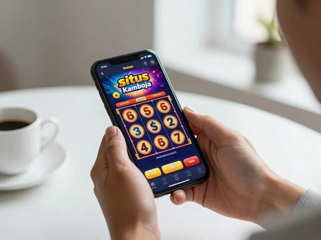 Engaging mobile gaming experience with situs slot kamboja app showing vibrant slot reels in action