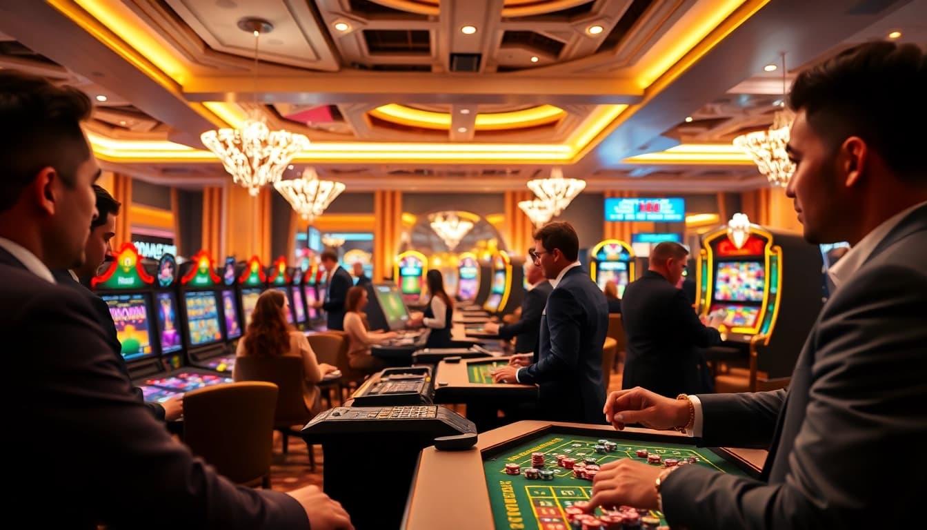 Experience thrilling Canada online casinos with vibrant games and stylish players in action.