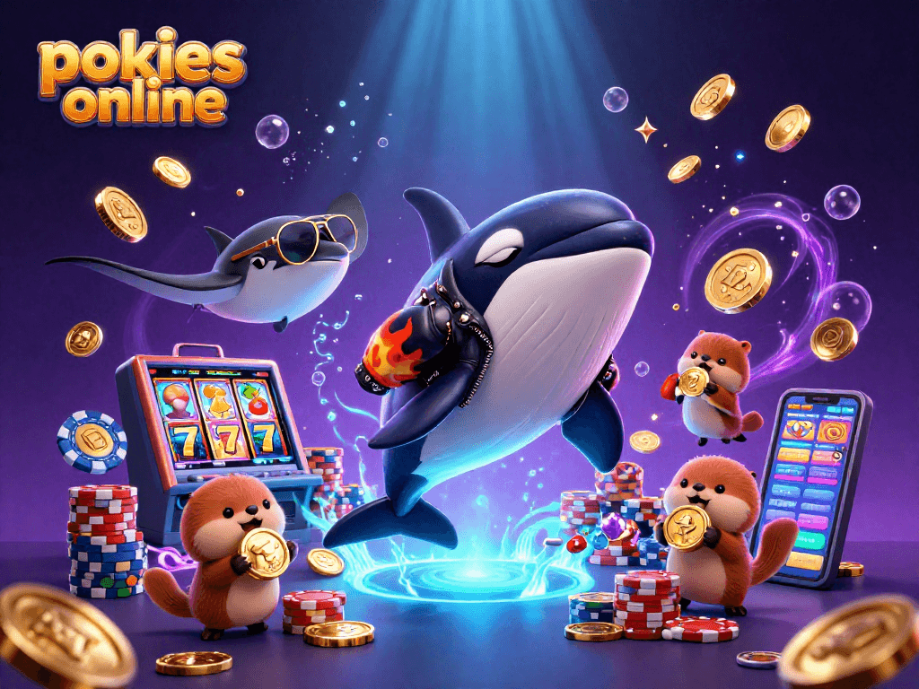 Engage with pokies online through fun characters, dynamic slot reels, and vibrant gaming elements.