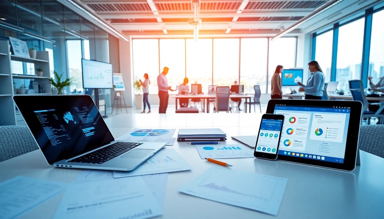 以设备呈现 WPS Office 软件的动态工作区，展示生产力与协作。