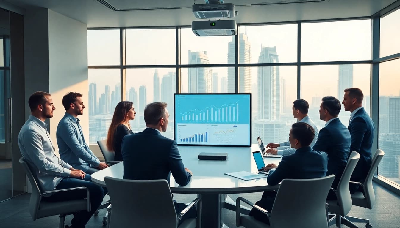 Accounting Services in Dubai in a modern office setting with business people collaborating.