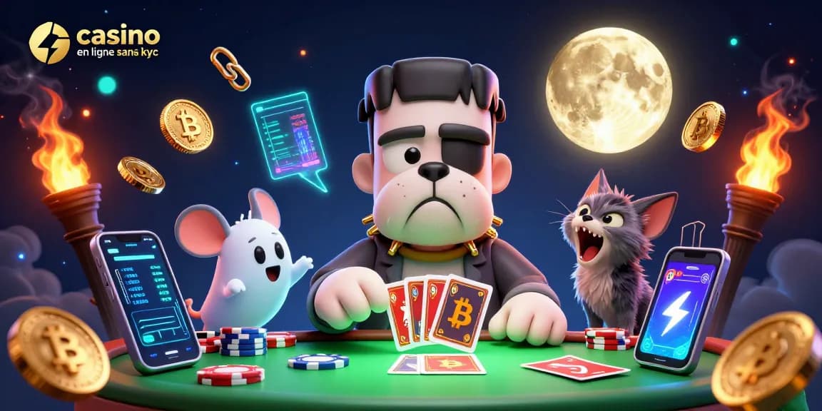 Jouez au casino en ligne sans KYC avec des personnages animés et des éléments crypto attrayants.