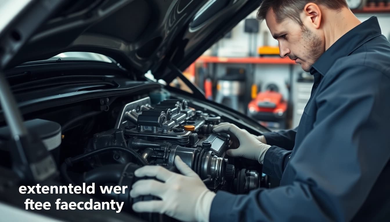 Investigating the benefits of an extended warranty after factory warranty expires with a mechanic examining a vehicle.