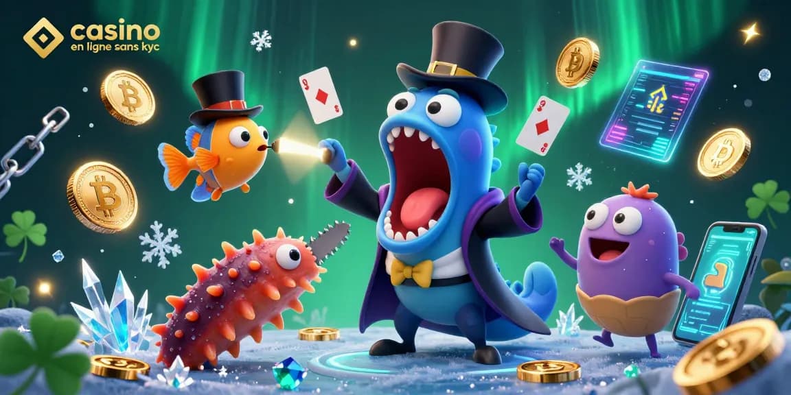Profitez de l'excitation du casino en ligne sans KYC avec un spectacle d'illusions marines.