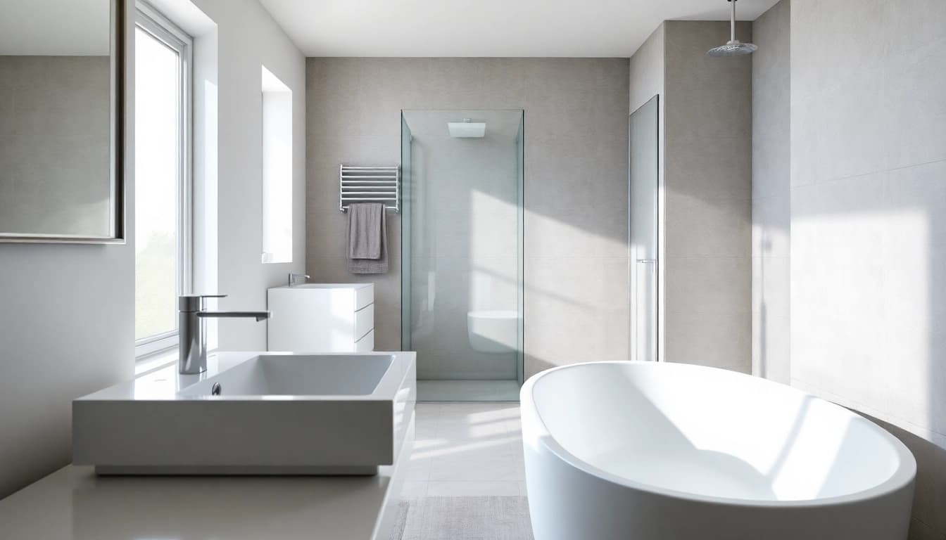 Sonni sanitär GmbH bietet elegante Badezimmerlösungen mit hochwertigen Duschabtrennungen und Designheizkörpern.