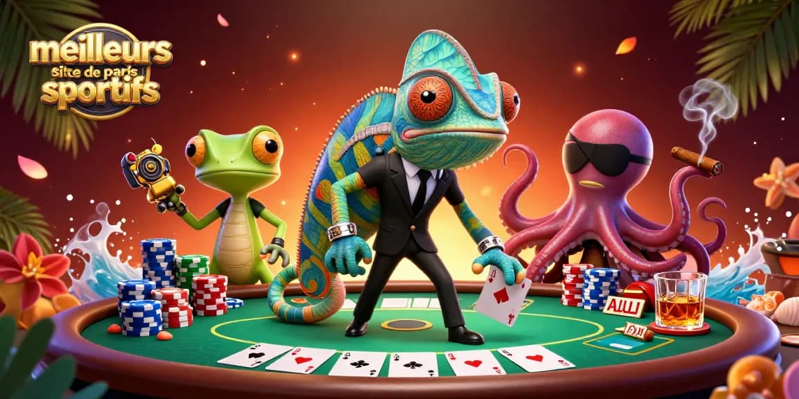Créer des paris sportifs sur les meilleurs sites grâce à un agent secret caméléon, un gecko technologique et une pieuvre.