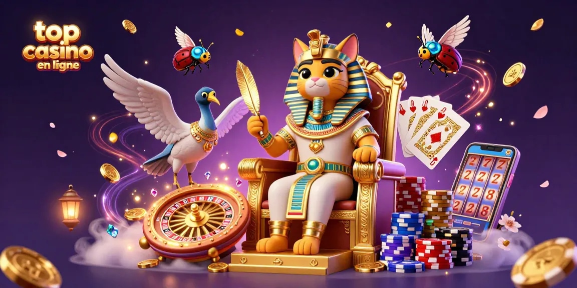 Découvrez les mythes sur le top casino en ligne avec un pharaon égyptien et des jetons de casino