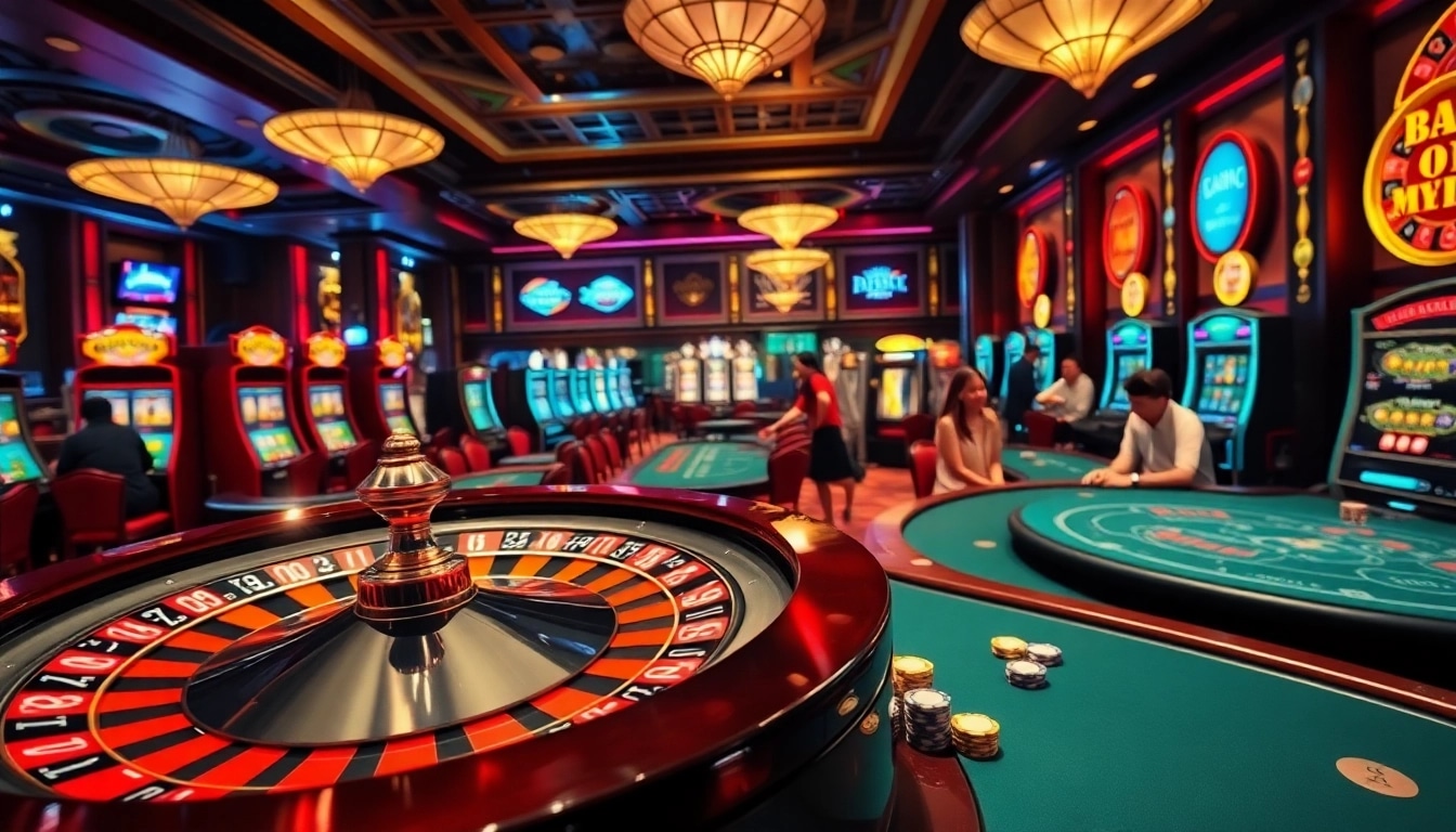 Experience layarkaca21 excitement with vibrant casino gaming tables and engaging players.