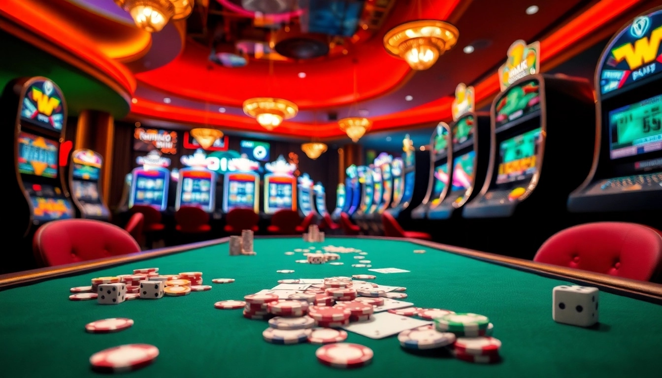 Experience the excitement of Non Uk Casino 2025 with vibrant slot machines and lively gaming tables.
