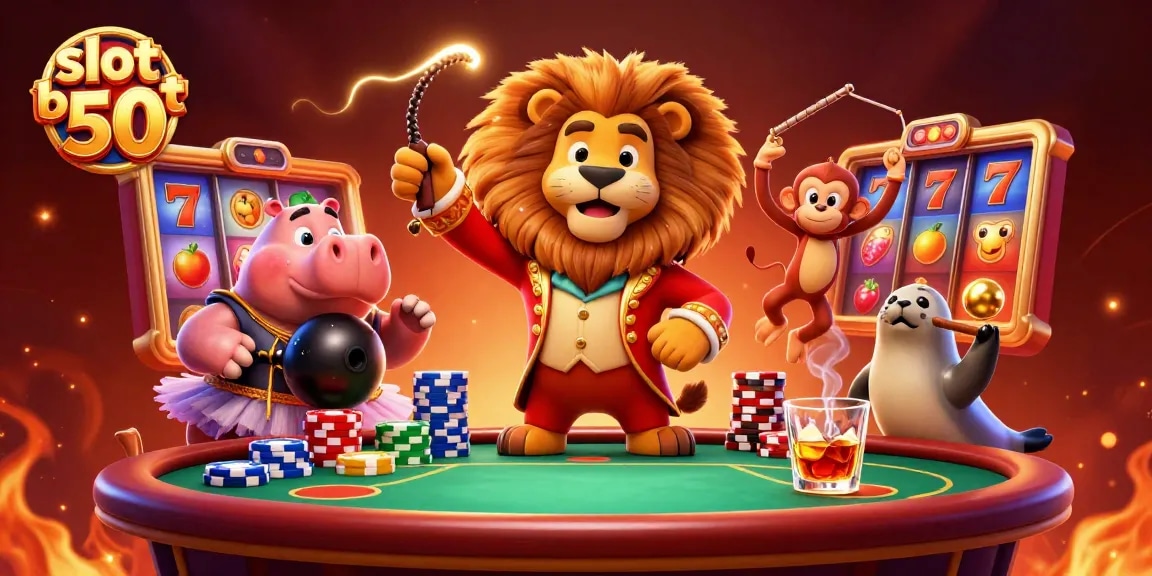 Engage in exhilarating adventures with slot bet 50 amidst vibrant casino characters.