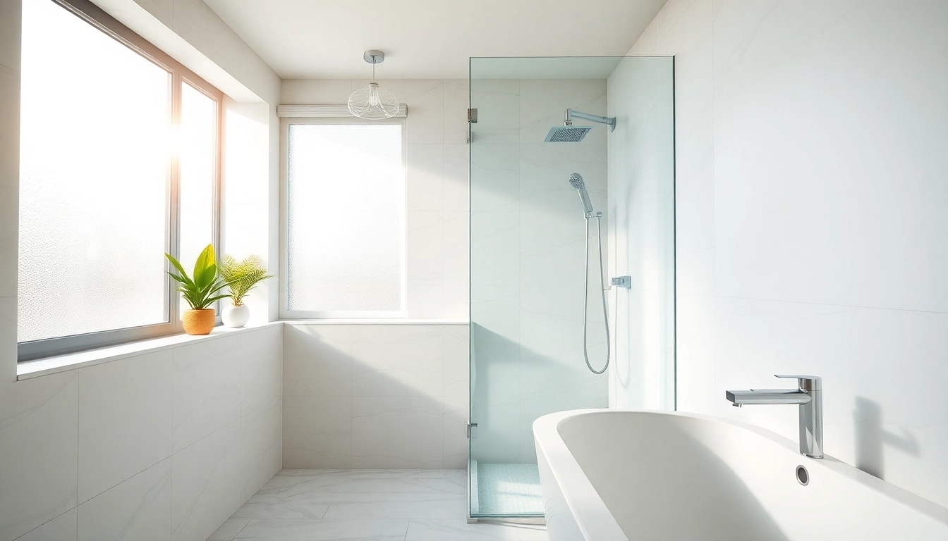 Experience the best shower uk designs with modern fixtures in a bright bathroom.