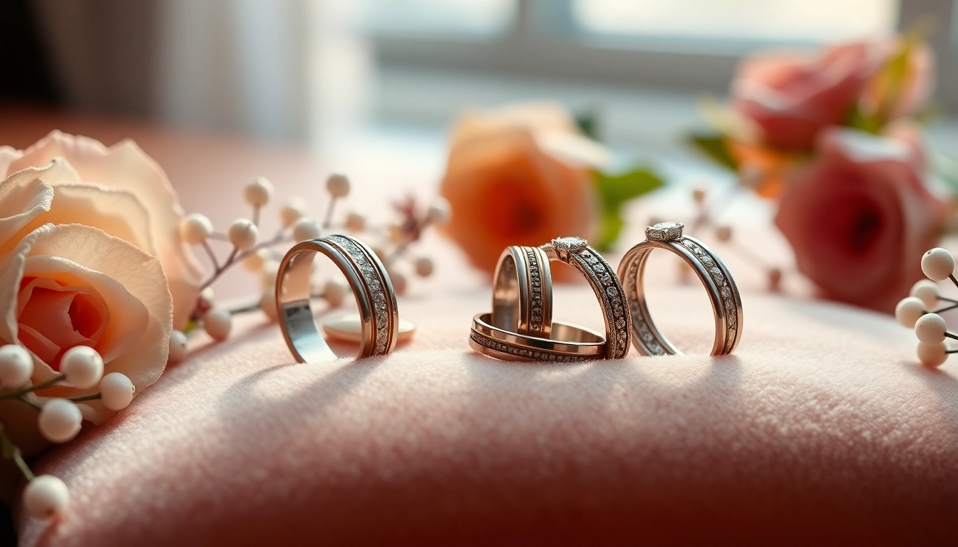 Showcasing exquisite wedding bands highlighting their unique craftsmanship and designs.