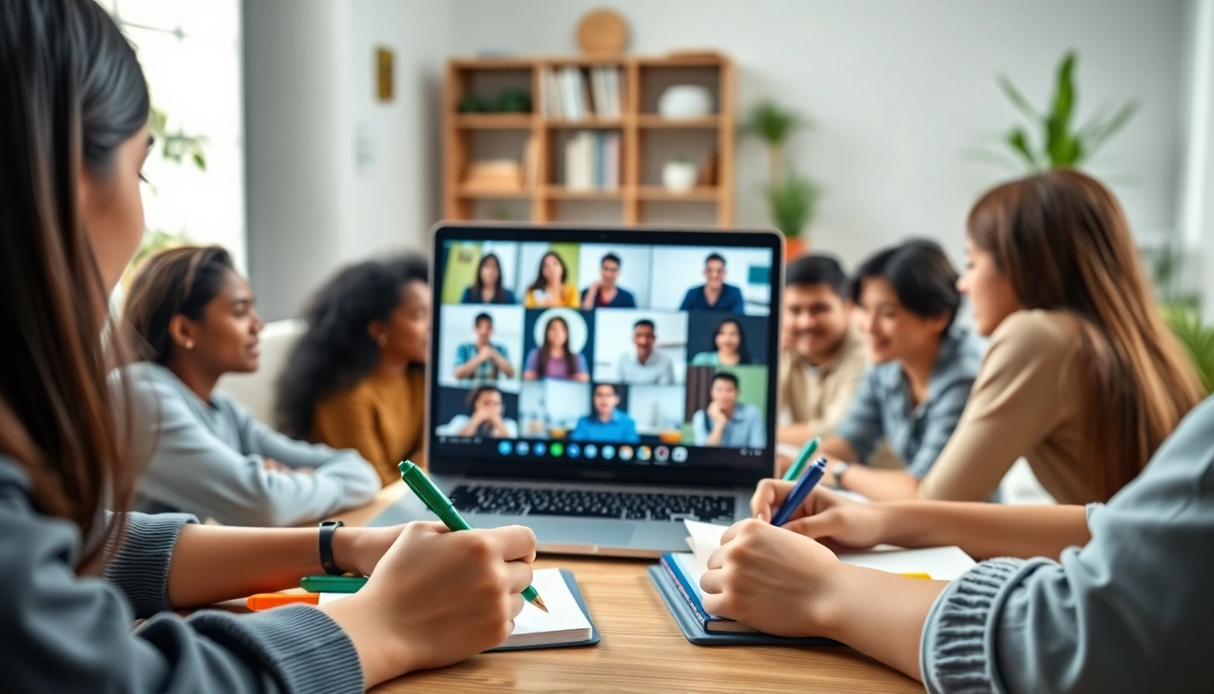 Engaging remote exam assistance session with diverse students collaborating online.