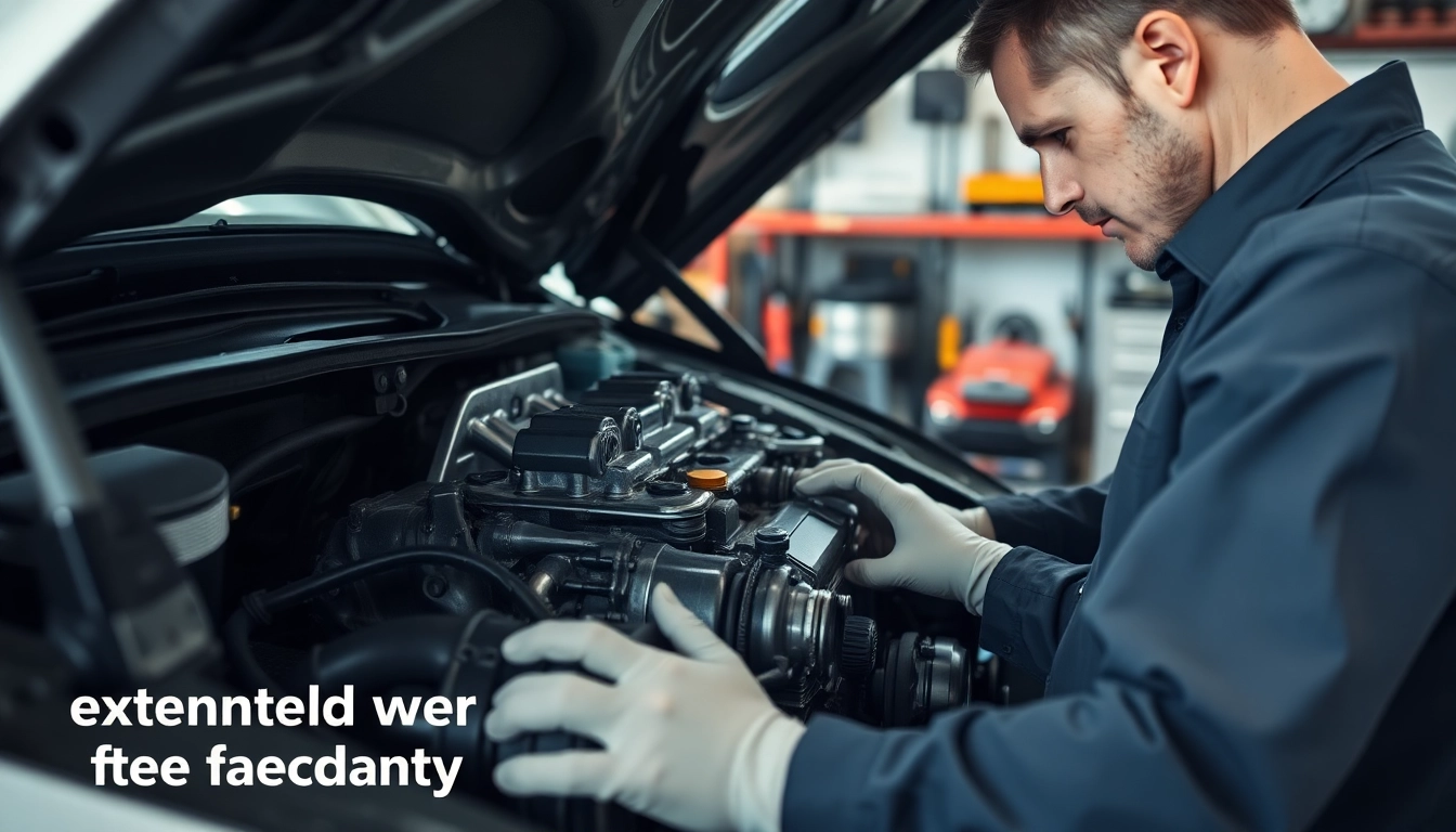 Investigating the benefits of an extended warranty after factory warranty expires with a mechanic examining a vehicle.
