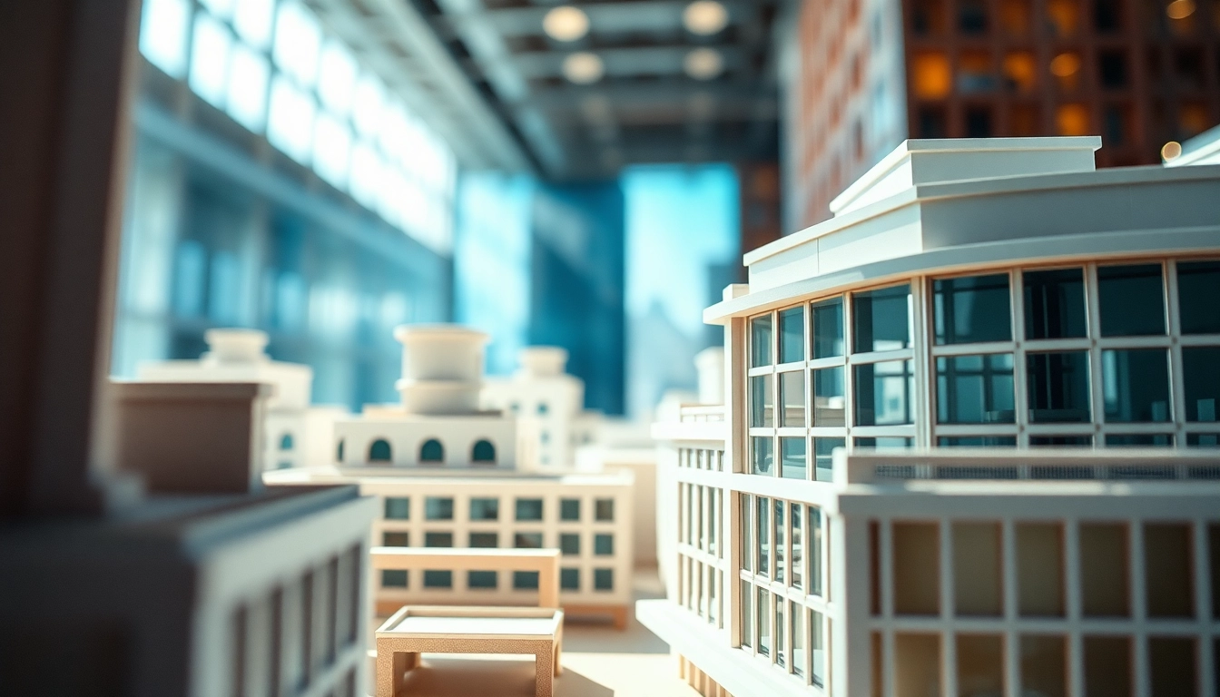 Architekturmodellbau Kiel mit detaillierten Strukturen und professioneller Gestaltung.