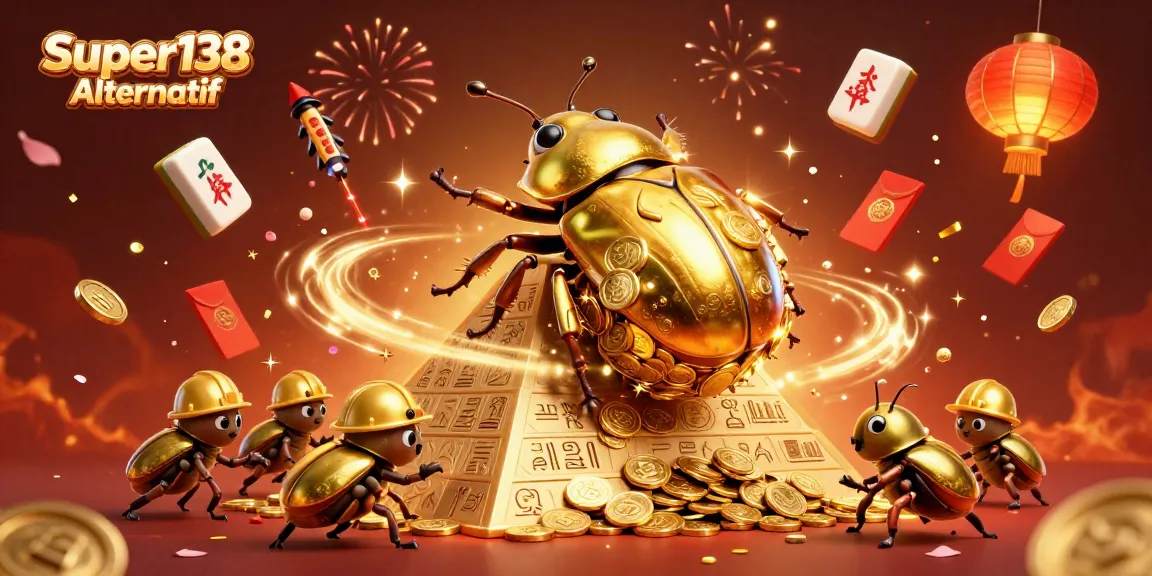 Experience the thrill of Super138 Alternatif with our 3D vibrant casino scene featuring dynamic characters and festive elements.