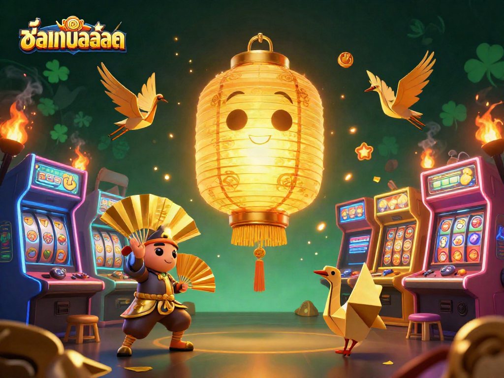 Experience the excitement of ชื่อเกมสล็อต with vibrant slot action and golden lucky symbols.