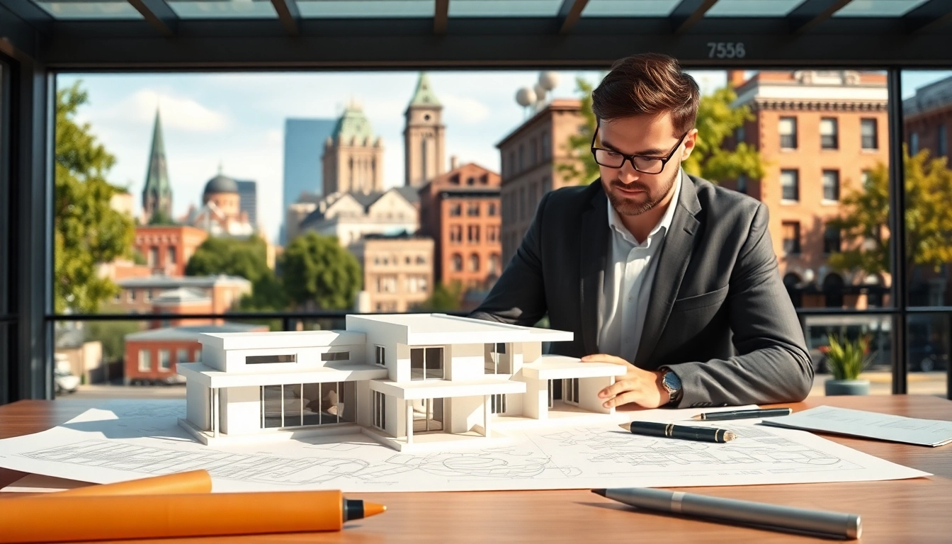 Showcase of Residential Architect Boston creating innovative home designs with vibrant city backdrop.