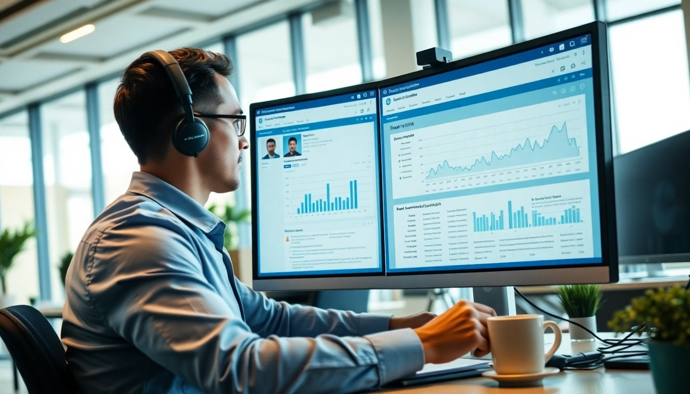 Utilize the linkedin email scraper efficiently in a modern office setting.