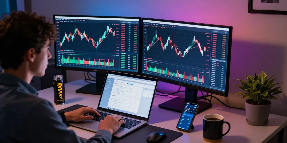 cloud mining site with cryptocurrency trading and DeFi tools in modern desk setup