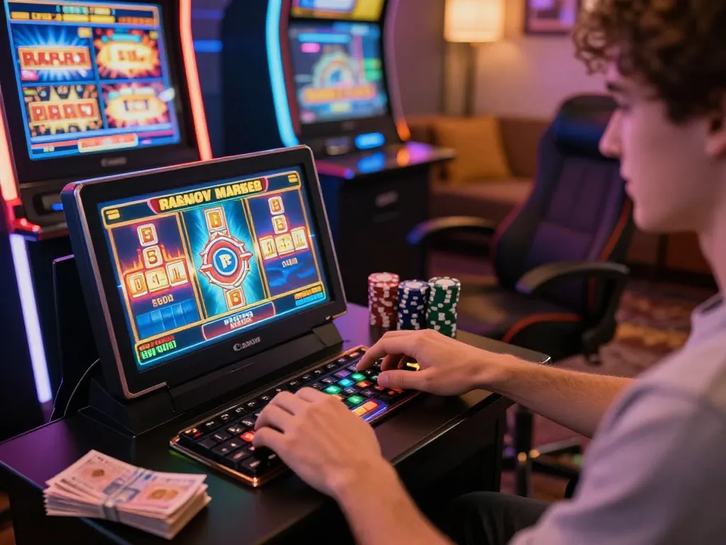 Engaging gaming moment with vibrant visuals and cash near link gacor slots.