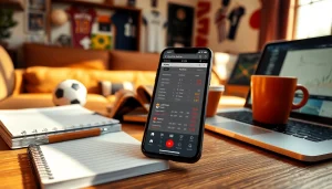 Engaging scene with sports betting sites India displayed on a smartphone, promoting active participation.