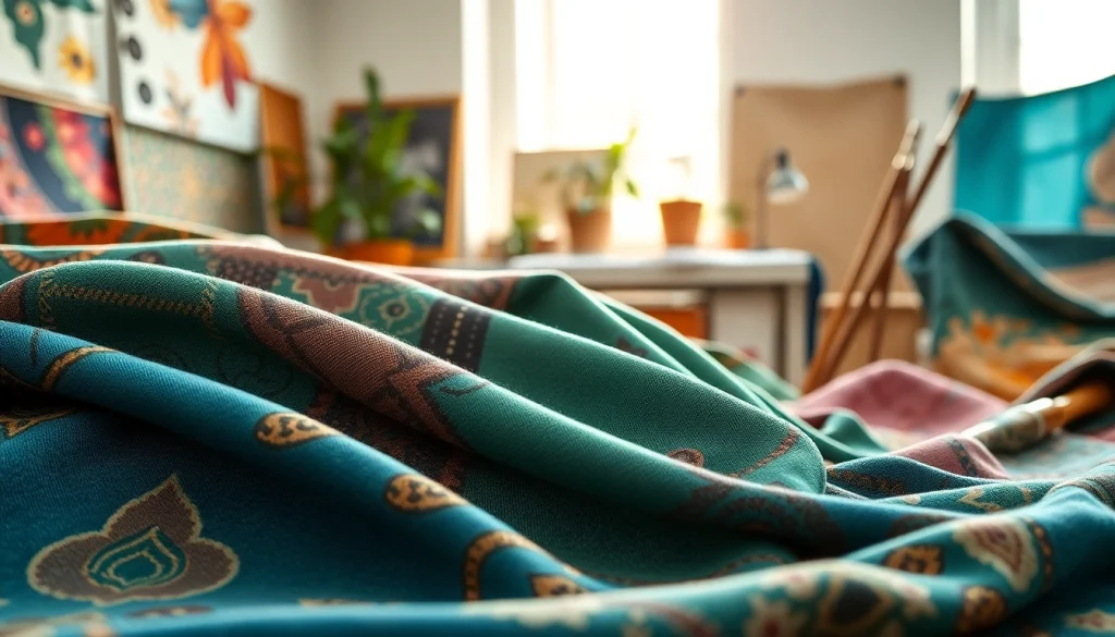 Canvas met diverse patronen en structuren in een creatieve ambiance.