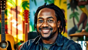 Leroy Silver showcasing charisma and vibrant reggae culture in a lively music setting.