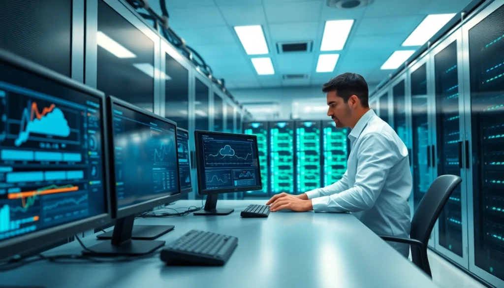 Visualize Hybrid Cloud Solutions during data center management with advanced monitoring and server infrastructure.