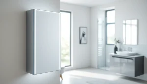 Entdecken Sie den hochwertigen spiegelschrank led mit integrierter Beleuchtung und elegantem Design.