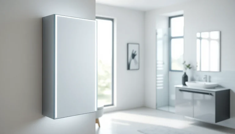 Entdecken Sie den hochwertigen spiegelschrank led mit integrierter Beleuchtung und elegantem Design.