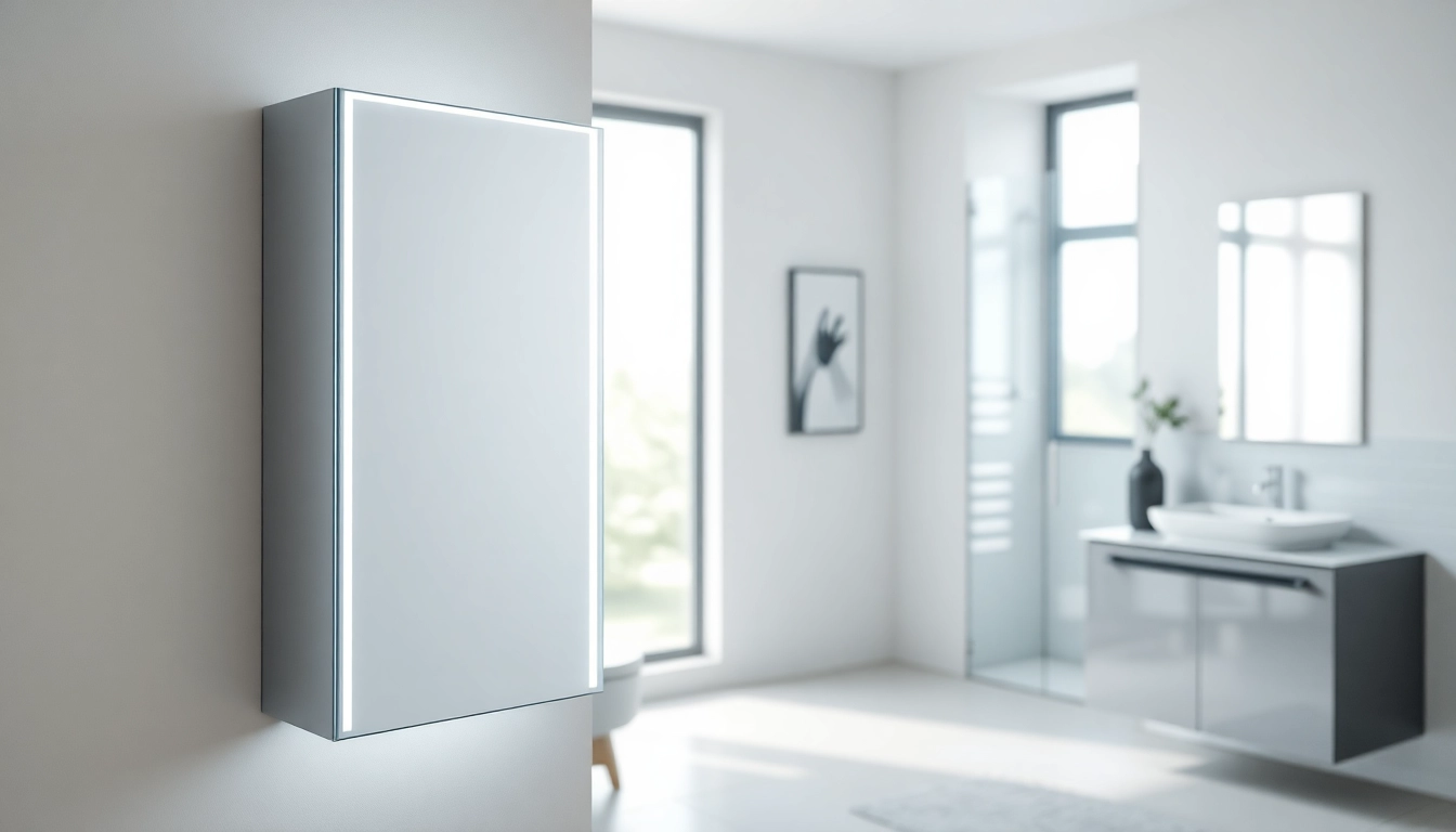 Entdecken Sie den hochwertigen spiegelschrank led mit integrierter Beleuchtung und elegantem Design.