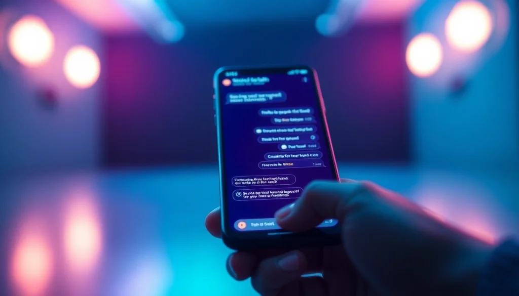 Engaging sex AI chat interaction visualizing a modern chatbot experience.
