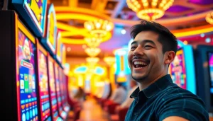 Menangkan besar saat bermain slot deposit pulsa dengan suasana meriah dan penuh kegembiraan.