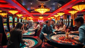 Players enjoying their time at https://www.6rwin33.com/ casino, engaged in thrilling games of chance.