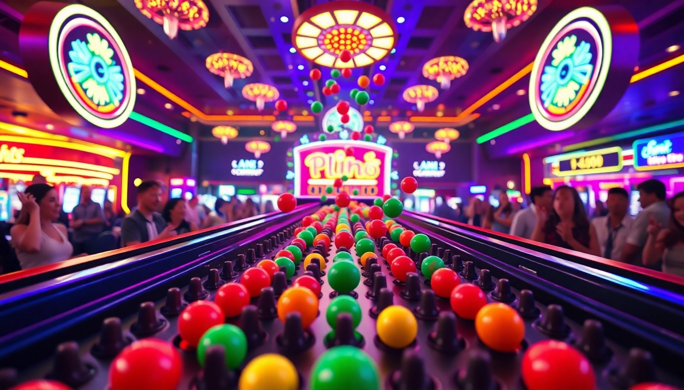 Menangkan permainan situs plinko dengan bola warna-warni yang jatuh di papan ceria