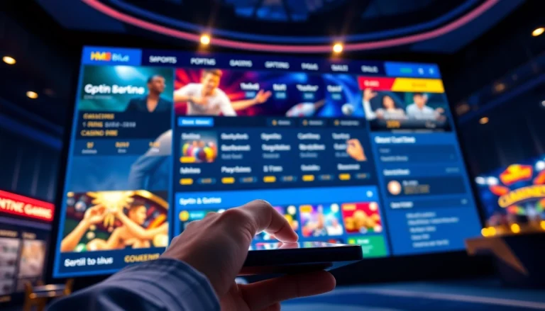 Engaging image of a modern online betting interface at http://hm88.blue/ showcasing sports and casino games.