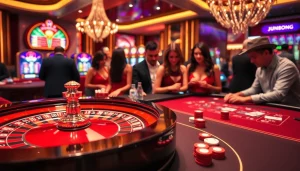 Engage in thrilling gameplay at https://jun886.dev/ with luxurious casino elements like roulette, cards, and chips.