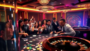 Experience sbobet login excitement at a luxurious casino table featuring betting and vibrant gameplay.