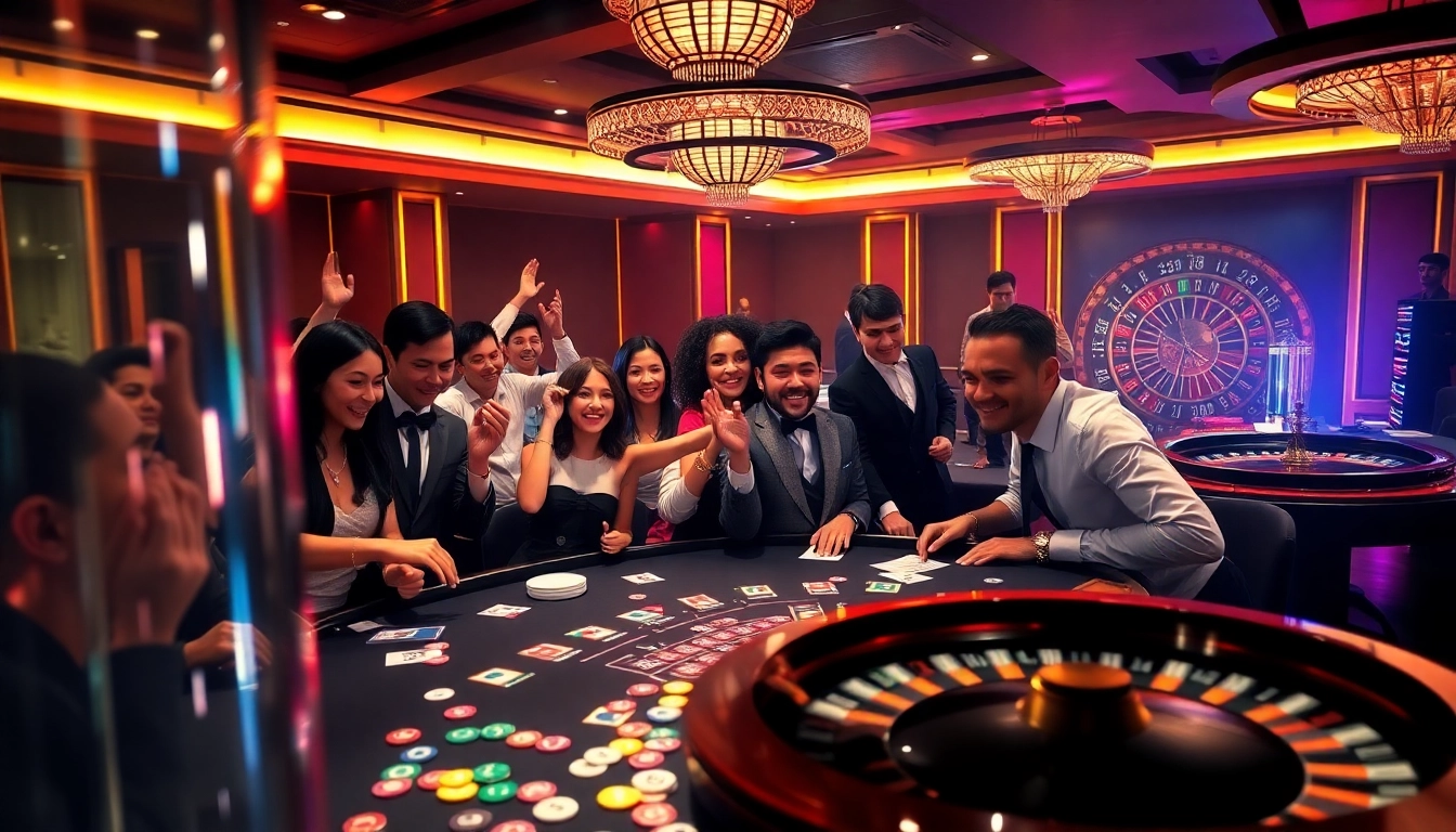 Experience sbobet login excitement at a luxurious casino table featuring betting and vibrant gameplay.