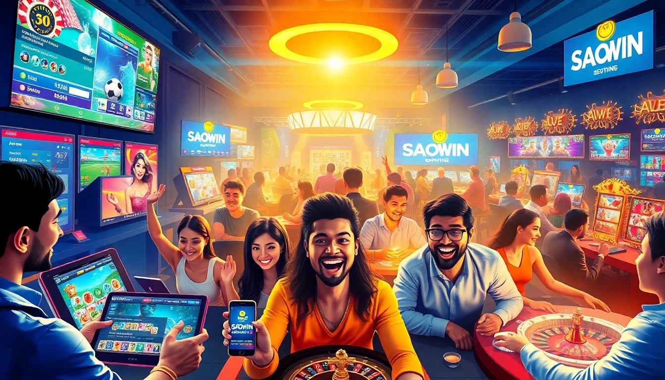Trải nghiệm cảm giác hồi hộp khi chơi Saowin 50 Win trực tuyến cùng người chơi tham gia cược thể thao và các trò chơi casino đầy hấp dẫn.