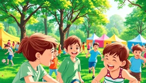 Children engaging in fun activities at a lively holiday camps.