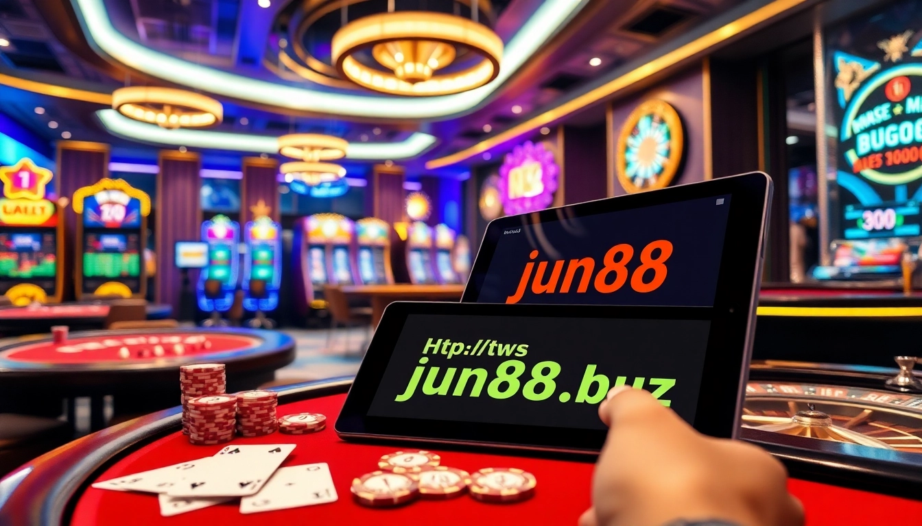 Experience thrilling gambling with poker and slots at https://jun88.buzz/ in a luxurious casino setting.