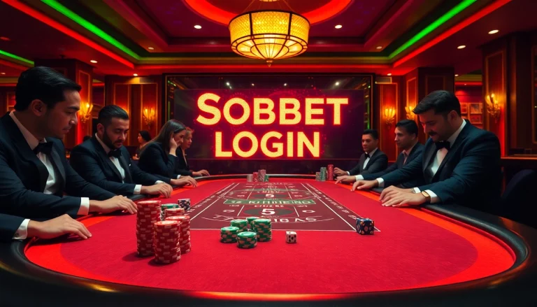 Engage in thrilling Sbobet login experiences at a luxurious casino gaming table.