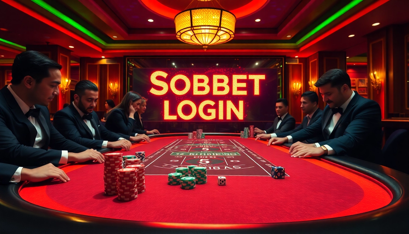 Engage in thrilling Sbobet login experiences at a luxurious casino gaming table.