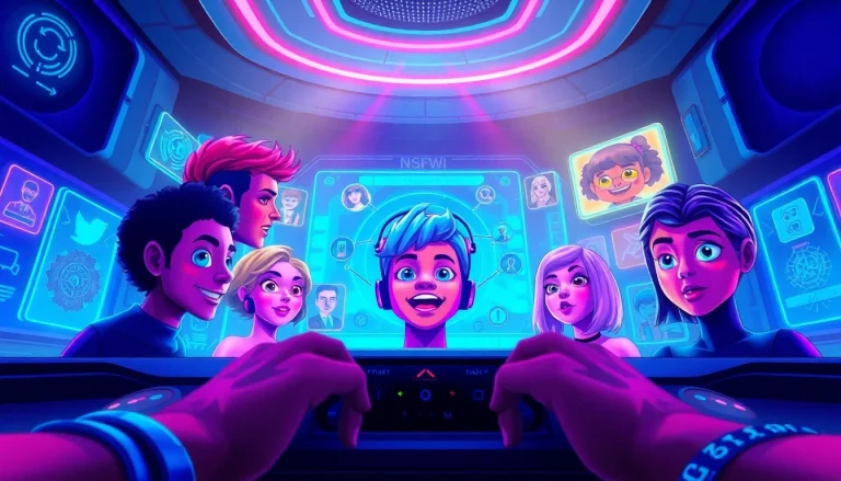 Engaging illustration of character AI NSFW interaction in a vibrant digital landscape.