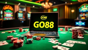 Engage with thrilling online experiences at https://taigo88.team/: Luxury casino atmosphere with poker, chips, and digital gaming.