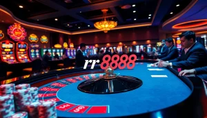 Players engage with iridescent roulette at a casino, evoking the thrill of rr888 gaming.